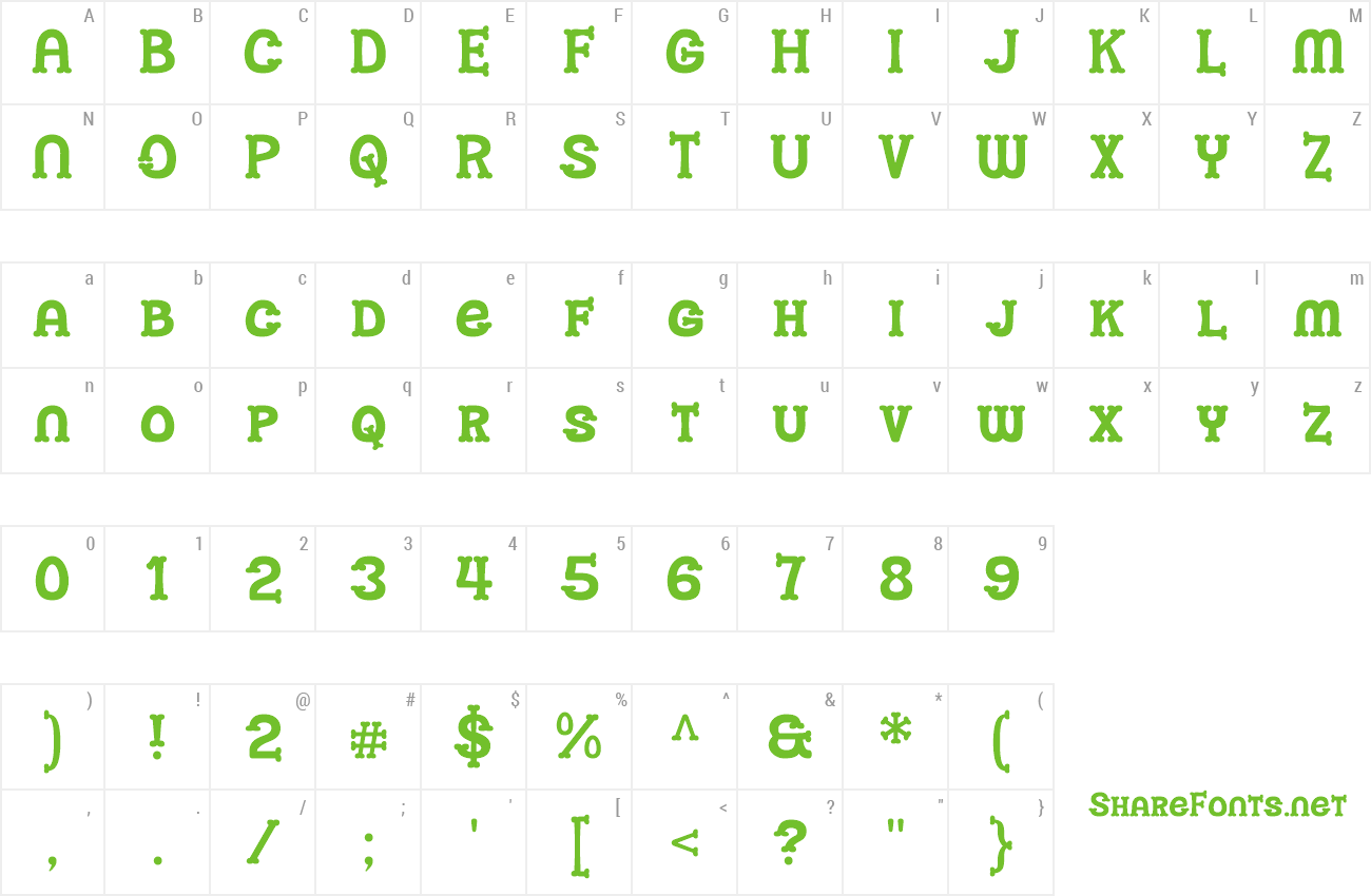 Font The Bones preview